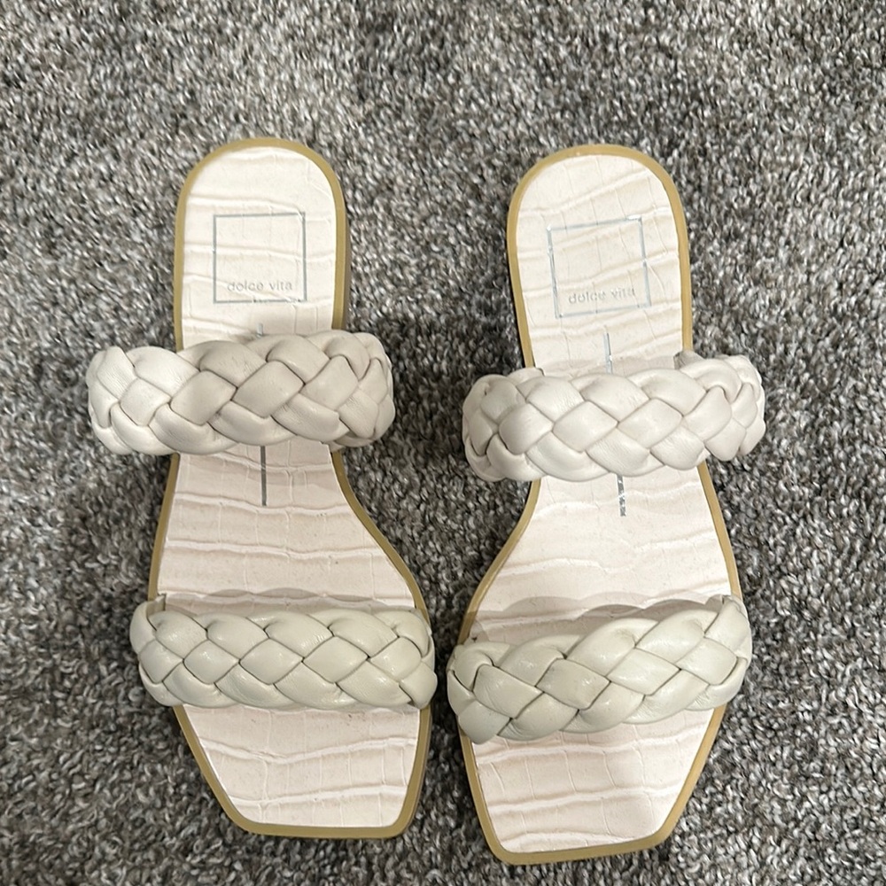 Dolce Vita Women's Cream Braided Sandals